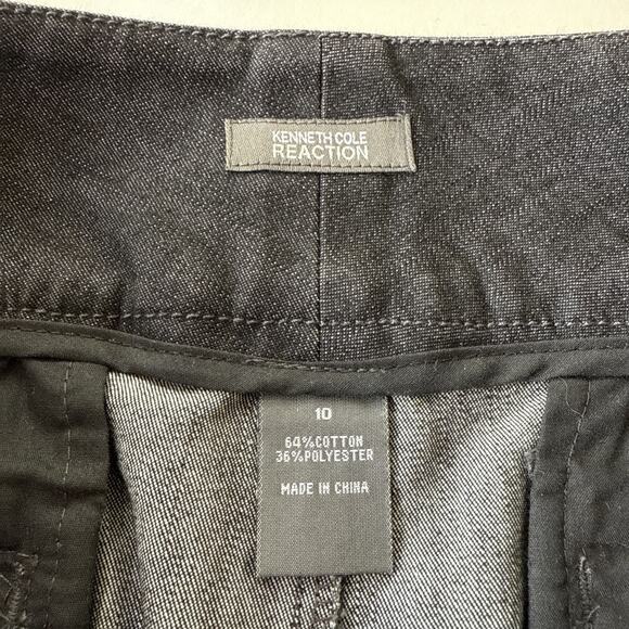 Kenneth Cole Reaction Black Demin Mini Skirt Jean Pencil Y2K Women's Size‎ 10 - Picture 6 of 10